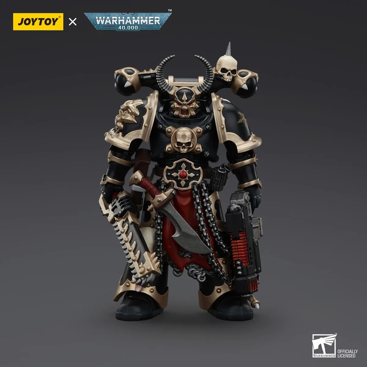 

Joytoy Warhammer 1/18 Action Figures Chaos Space Marines Black Legion Chosen Combi-melta and chainsword Boy Gifts