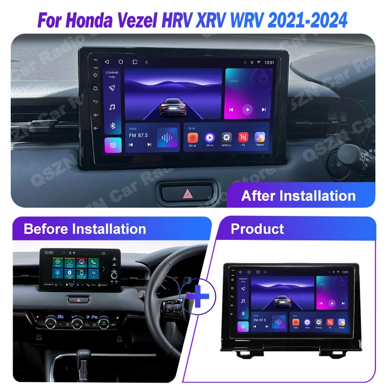 Honda Vezel 2021-2023カーナビ ディスプレイオーディオ For Honda Vezel HRV XRV WRV 2021 -2024 Car Radio Multimedia Video