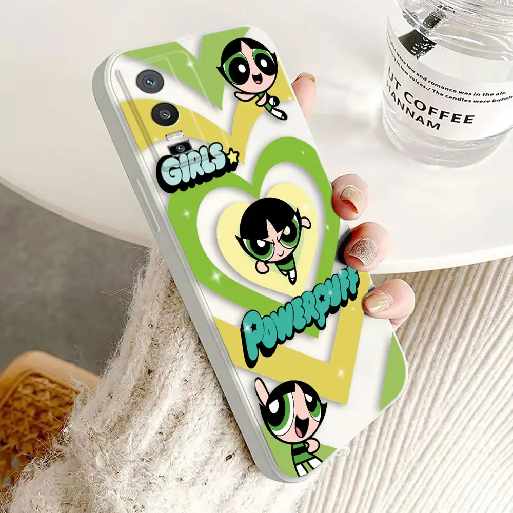 Die P-Powerpuff Girls Blossom Handyhülle für VIVO Y04 Y16 Y17 Y19 Y19S Y20 Y21 Y22S Y28 Y29 Y35 Y36 Y50 Y51 Y72 Y76 Y100 Hülle