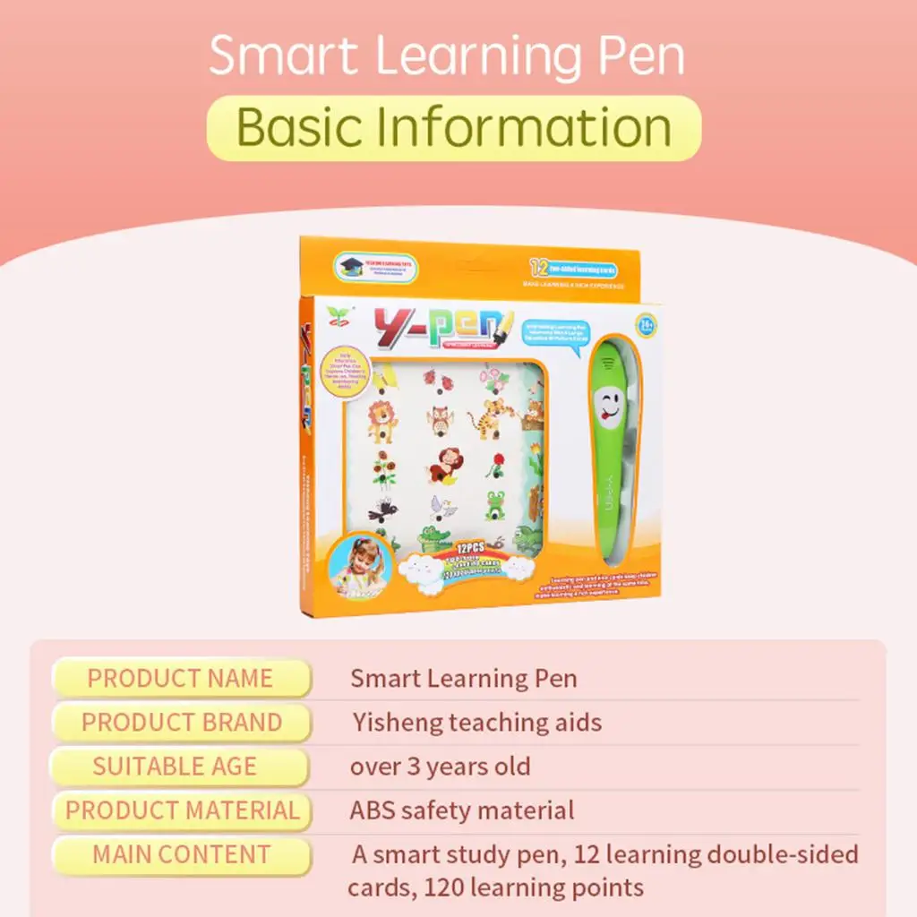 YS2607A Parent enfants Interaction apprentissage stylo Vocal intelligent jouet cadeaux avec cartes