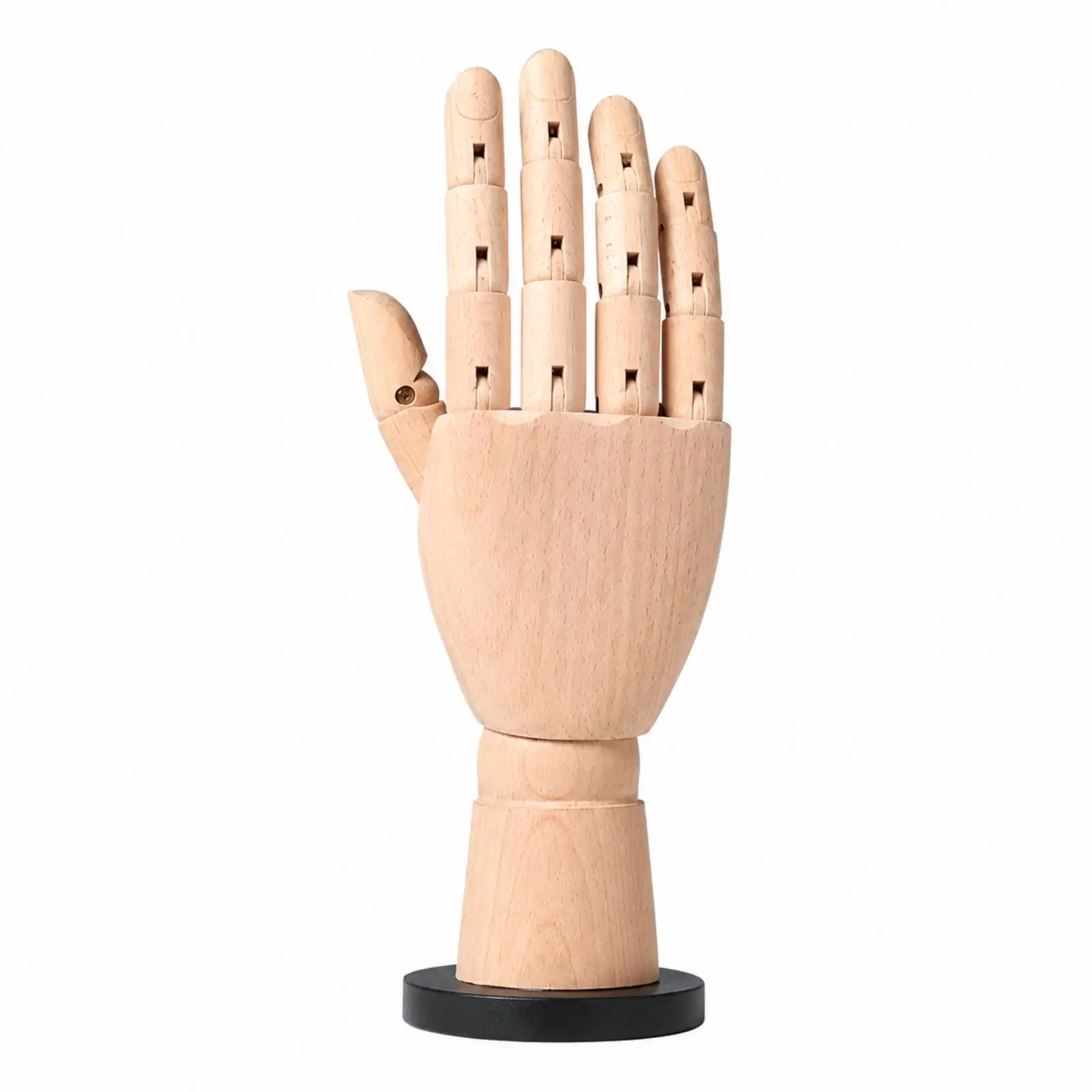 Articulated Wood Hand Model with Jointed Fingers for Photography Props Figure Accessory for Shop Display