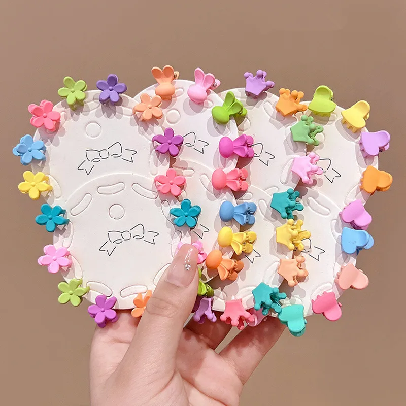 

30Pcs/Lot Cute Mini Transparent Jelly Color Hair Claws For Children Girls Lovely Small Hair Clips For Toddlers Kids Fashion Claw