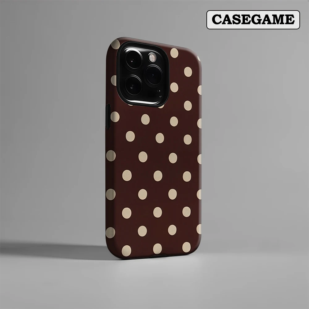 Vintage Polka Dot Print IPhone 17 Must-Haves Handyhülle für IPhone 17 16 15 14 13 12 Pro Max Plus Doppelschichtige Rückseite INS
