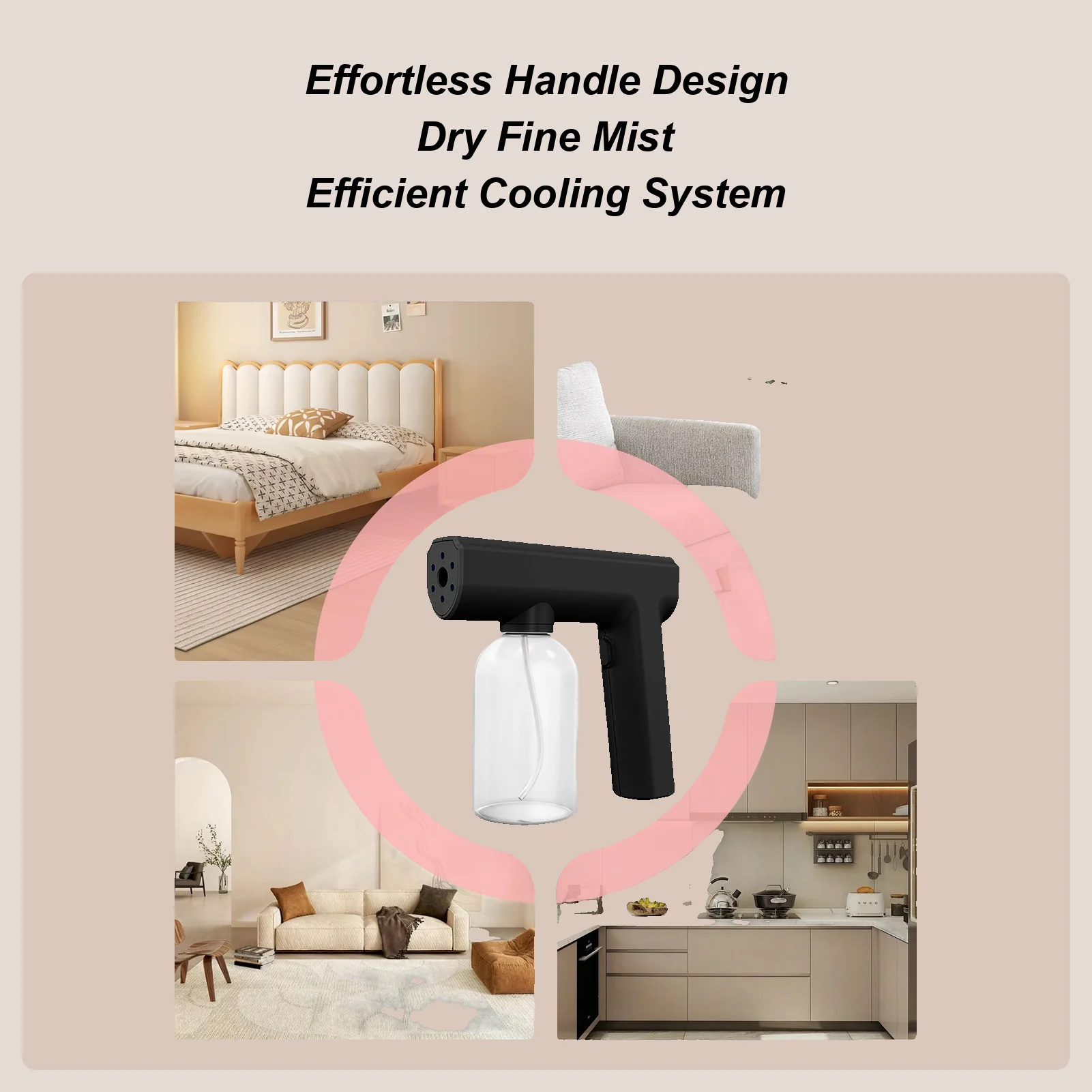 Atomizer Sprayer Steam Mister With Blue Light Handheld Atomizer Spray Bottle For Mother Father Husband Wife Home Living Room