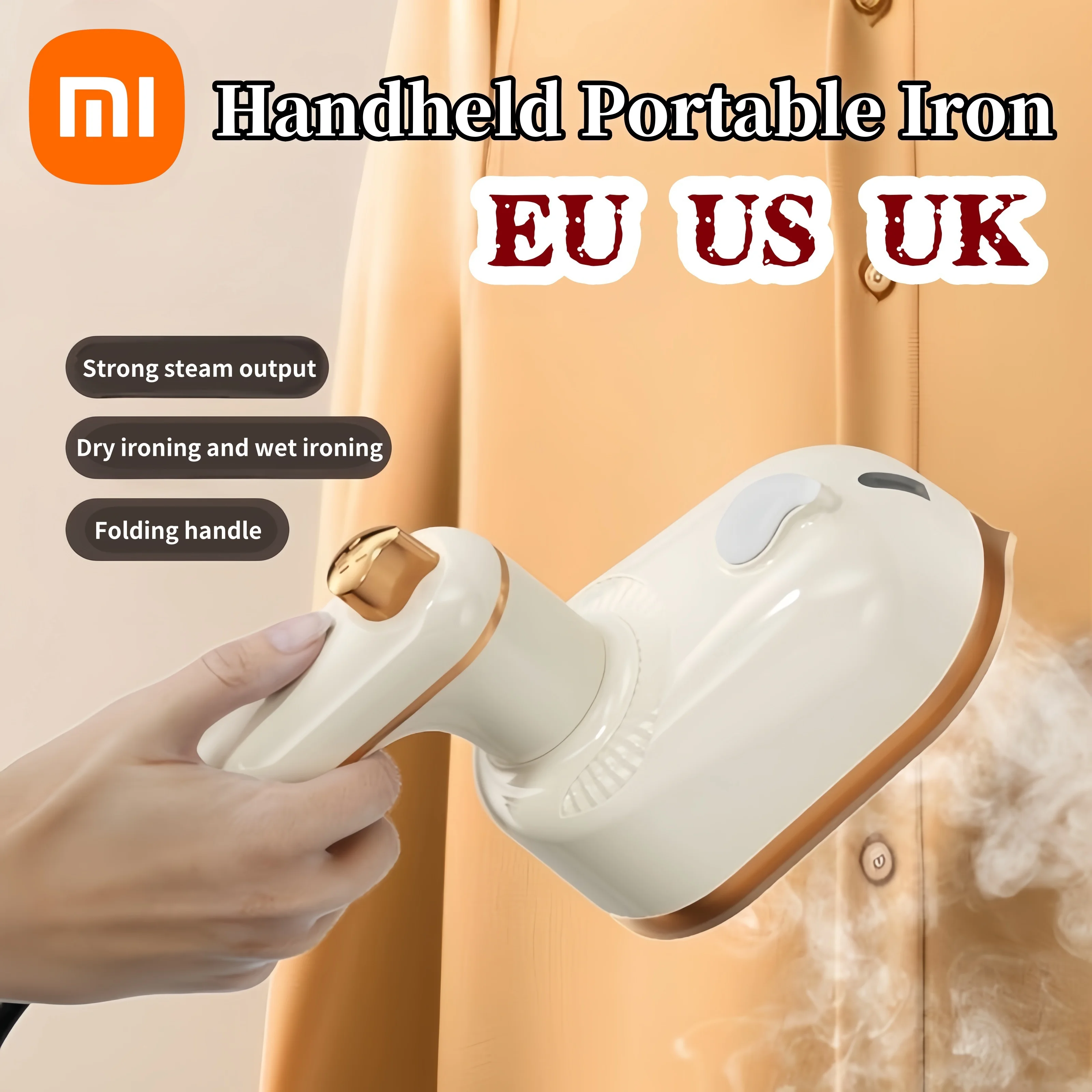Складной ручной отпариватель для одежды Xiaomi, герметичный двойной сухой/влажный паровой отпариватель 10 s, быстрое средство для удаления морщин, мини-утюг для домашней одежды для путешествий Складной ручной отпариватель для одежды Xiaomi, герметичный двойной сухой/влажный паровой отпариватель 10 s, быстрое средство для удаления морщин, мини-утюг для домашней одежды для путешествий