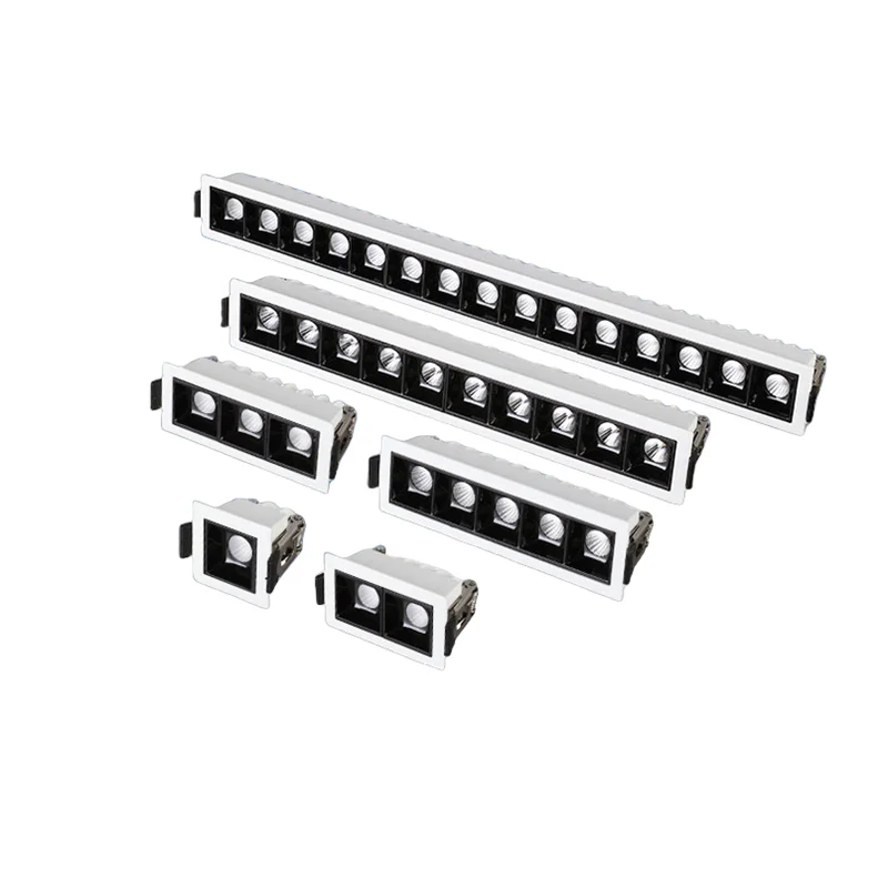 Dimmable LED Ceiling Lights 2W4W6W10W20W30W Recessed Strip bulb Shoot light COB Grille lamp Indoor Lighting LED Canister light