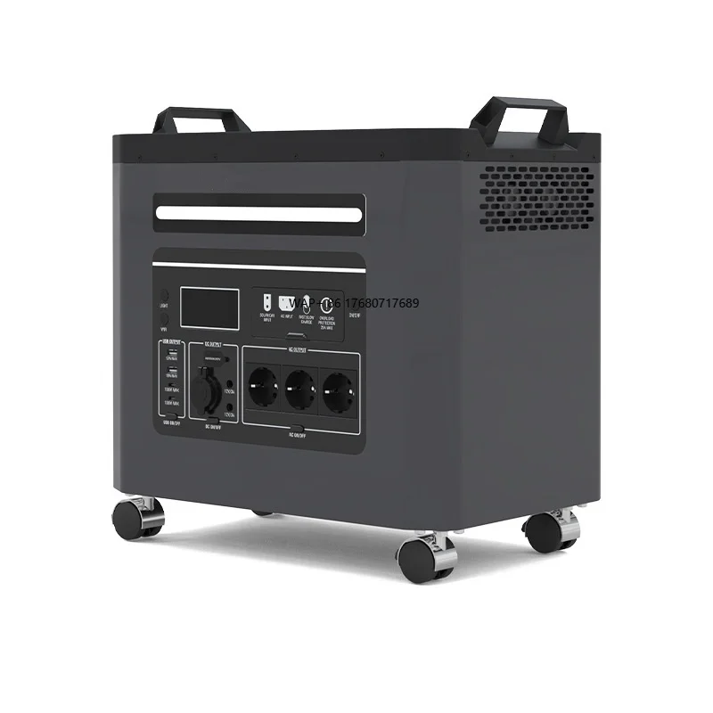 

3300 watt hybrid solar generator with silent off-grid system 3.3kw energy storage lithium-ion battery complete set for home use