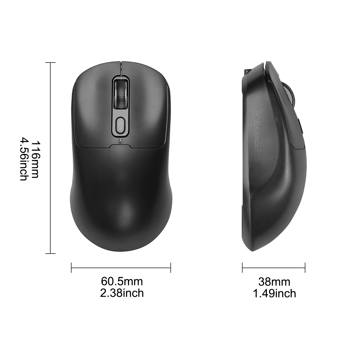 2.4G & BL Dual Mode Rechargeable Wireless Mouse, Adjustable DPI, Silent Click, Portable Mice for Laptop PC, Multi Colors