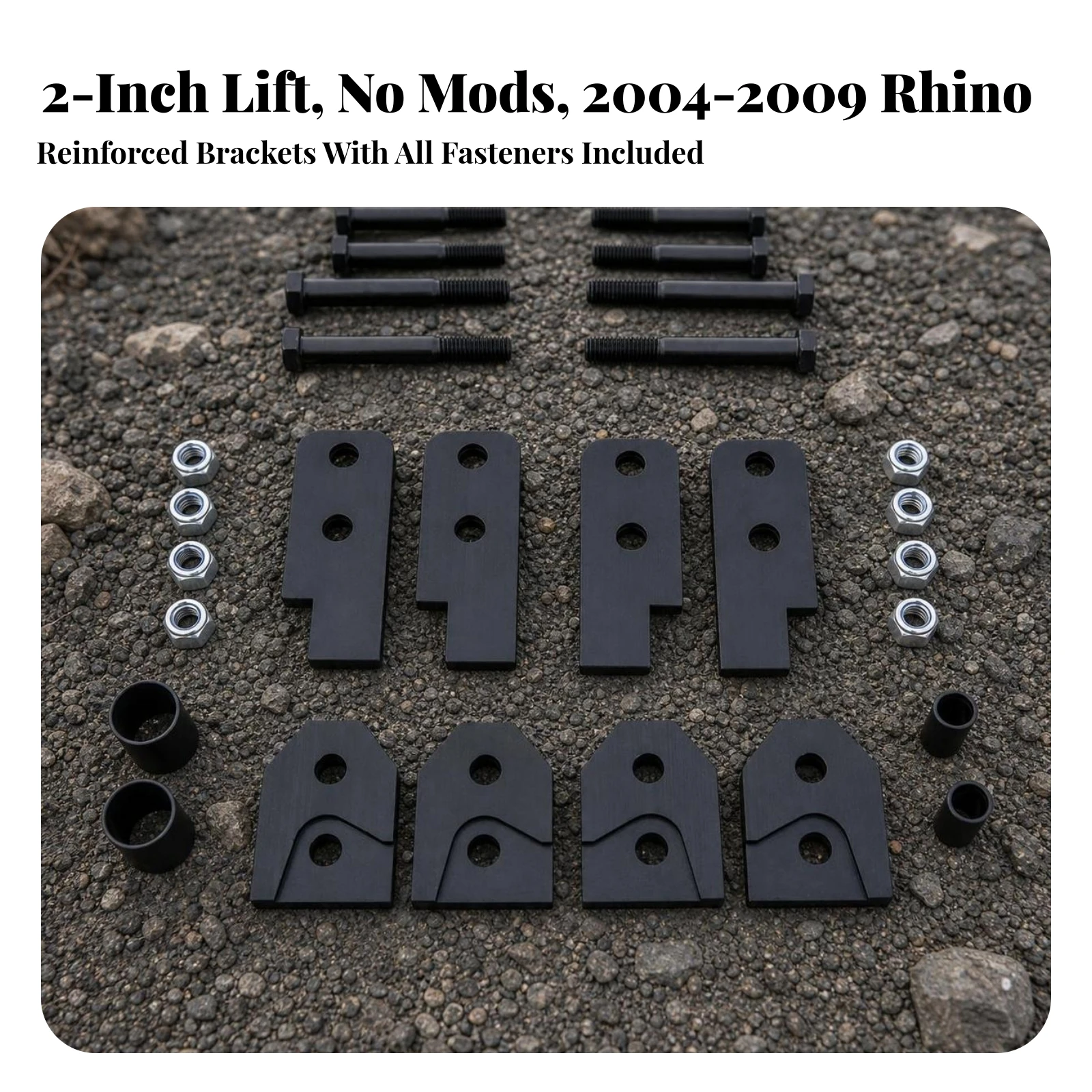 2 Inch Lift Kit Bolt-on Chassis Lift Kit Hardware Trail Heavy-Duty for Trail Riding