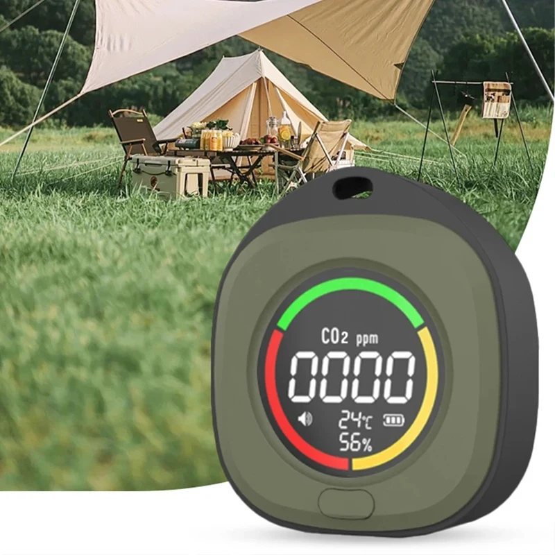 Rilevatore di CO2 4 in 1 Allarme Sensore di umidità della temperatura Display LCD HD Rilevatore di umidità della temperatura CO CO2 per interni ed esterni