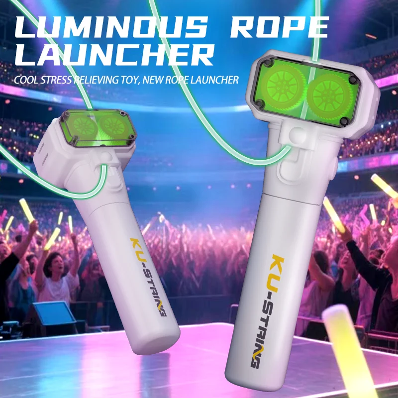 

Fun glow-in-the-dark rope gun, high-speed rope launcher, electric decompression toy, party toy, Halloween atmosphere gift