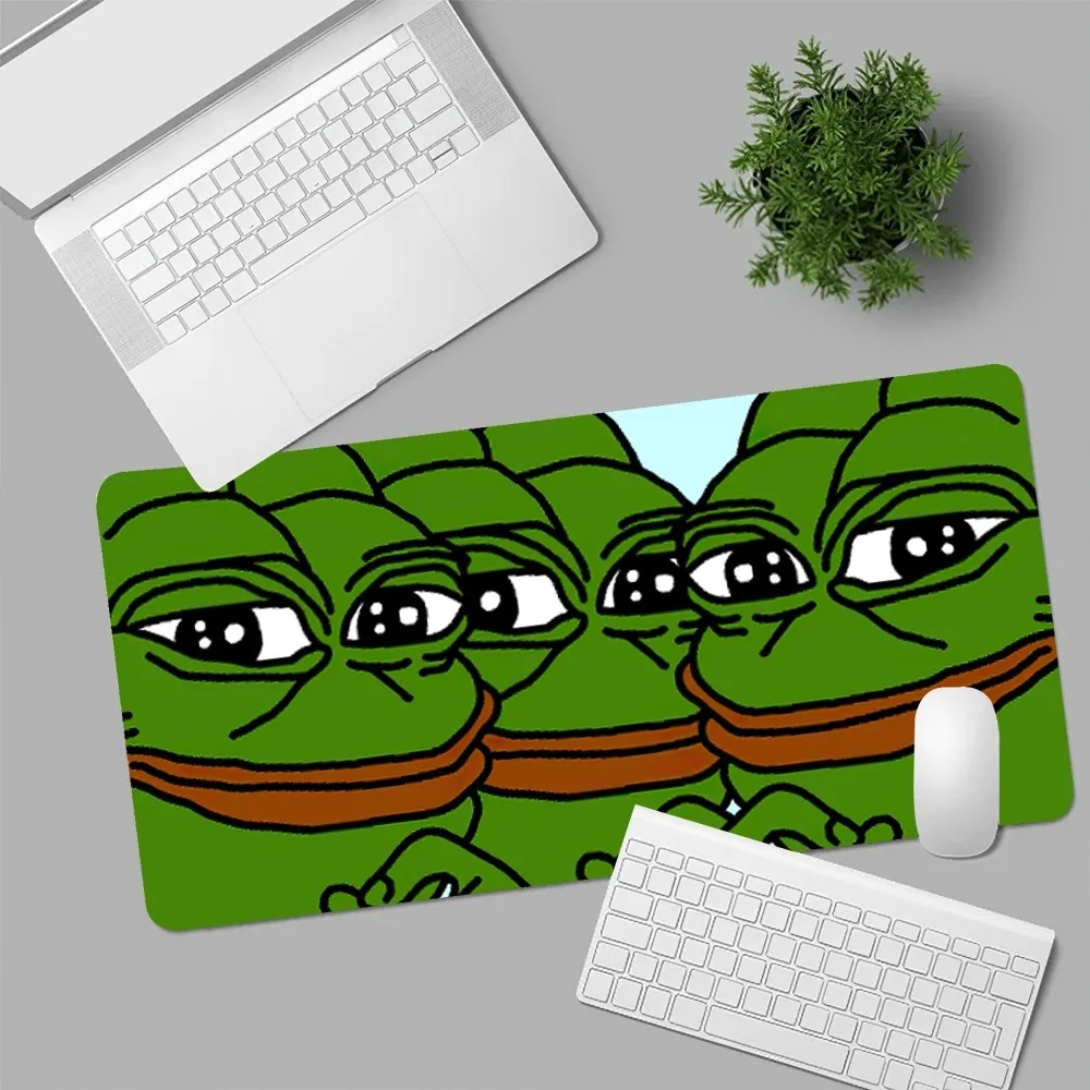 Imagem -03 - Cartoon P-pepe Sad Frog Mousepad Computador Laptop Gamer Pad pc Acessórios para Jogos Tapetes de Mesa