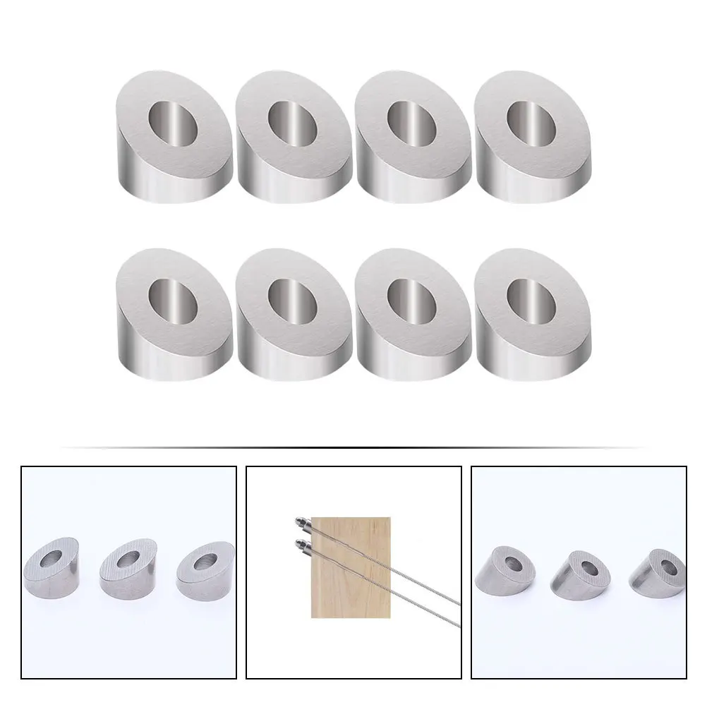 

8pcs Stainless Steel Beveled Washer 35 Degrees For Deck Cable Railing Angle Washers Outdoor Stair Railing Hardware