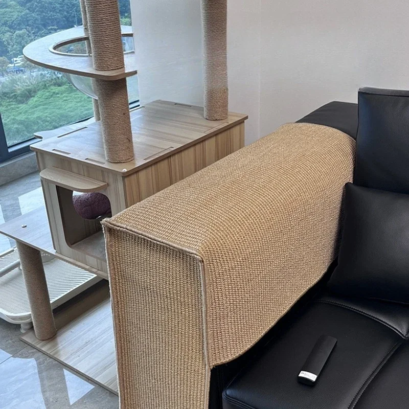 

Natural sisal flax plant anti-cat claw floor mat sofa chair foot cover protective pad resistant to scratching and crumbs