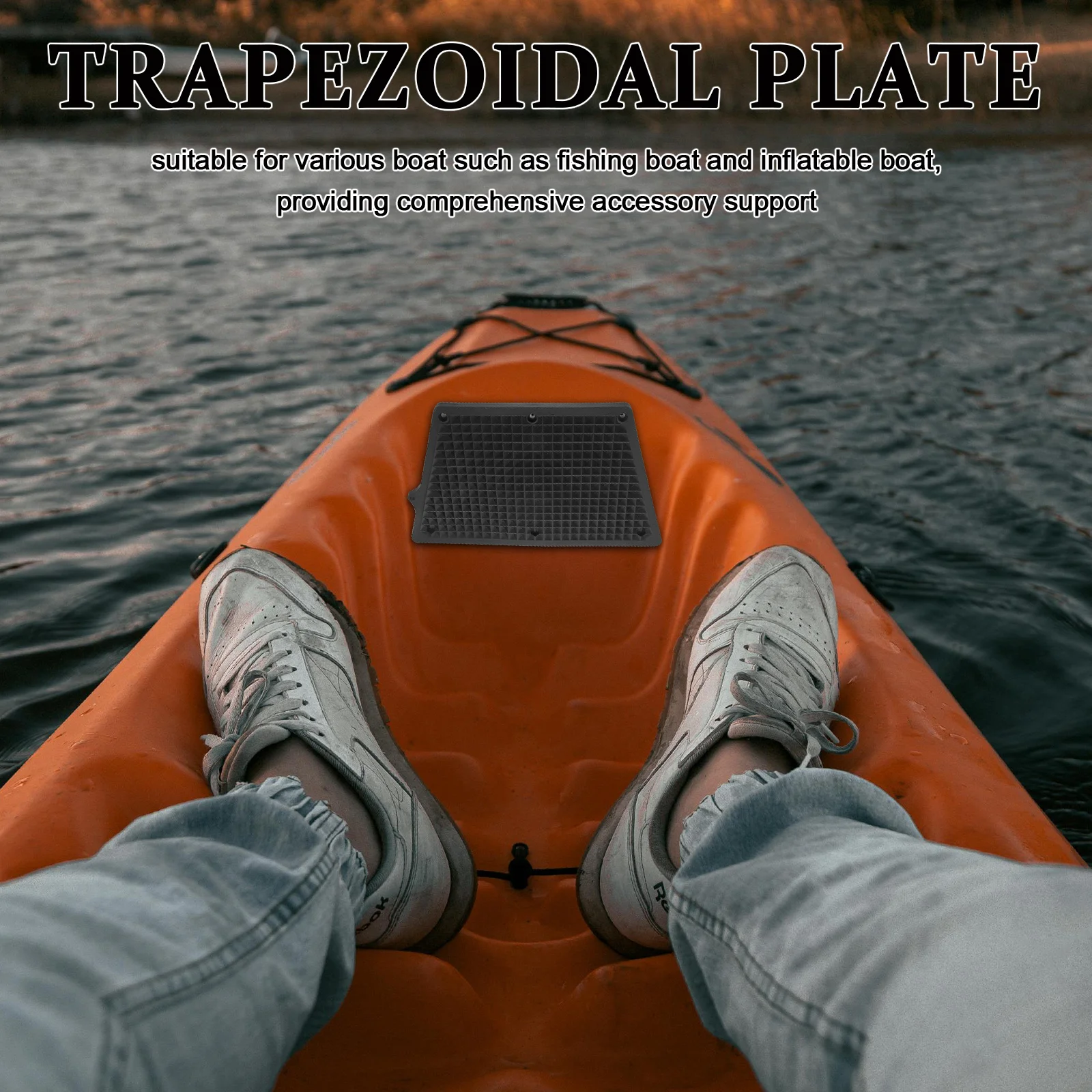 

Black Plastic Motor Mount Transom Plate Bracket for Inflatable Kayak Fishing Boat Accessories Motor Mount Stabilizer Plate