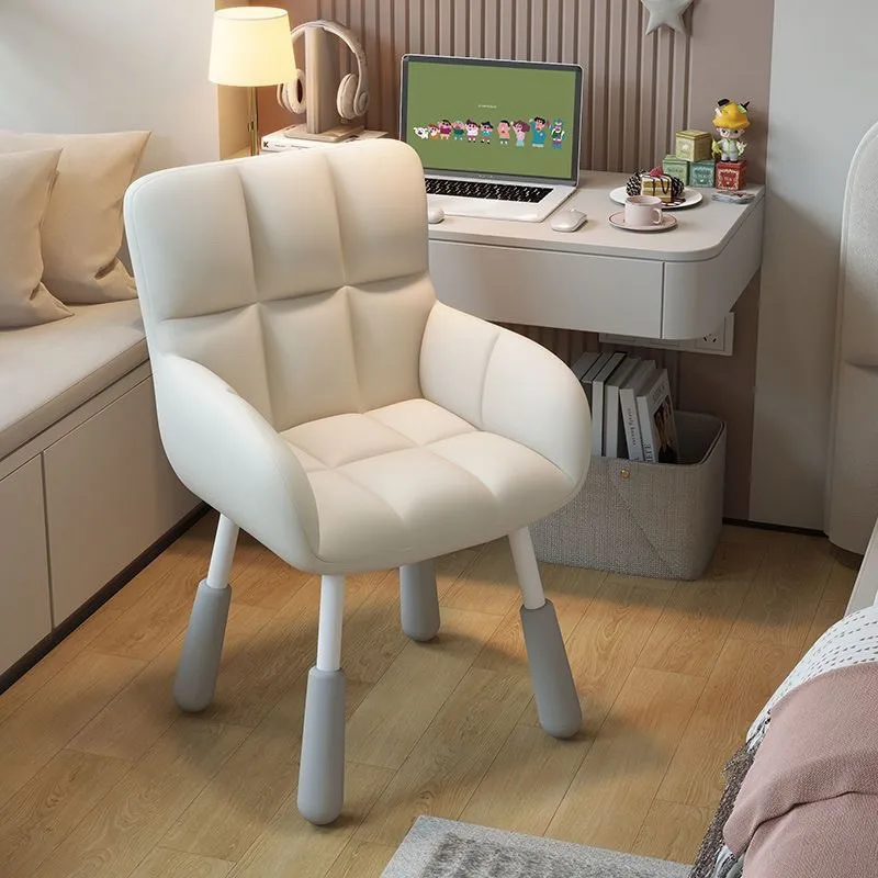 

OMGD Bedroom Girls Desk Writing Chair Home Office Comfortable Sedentary Computer Chair Dormitory Lift Swivel Backrest Bench