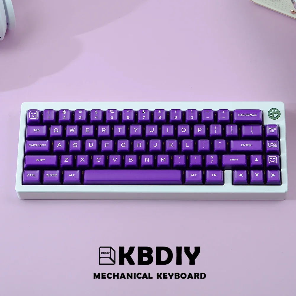 KBDiy SA Profile Purple Translucent Keycap PBT 142 Keys Caps Custom for Mechanical Keyboard for MX Switches for 84/87/100/104Key
