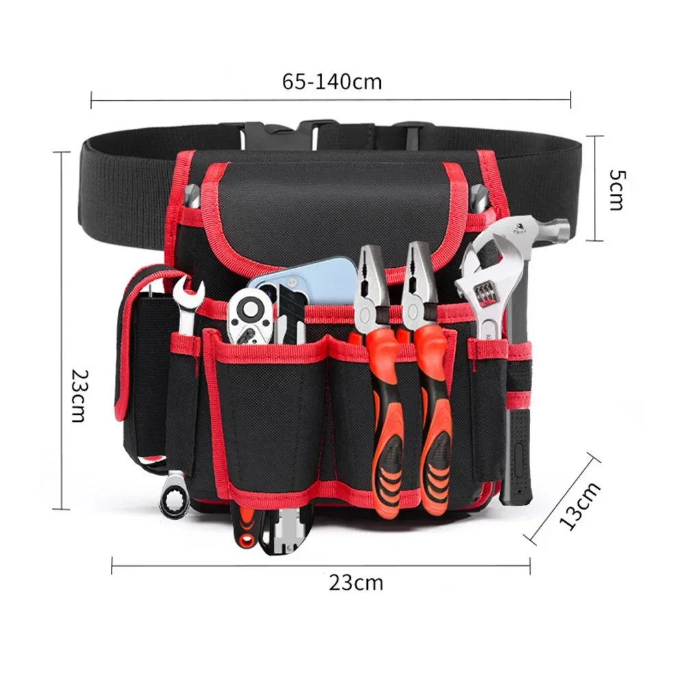 Bolsa multifuncional para herramientas de electricista, paquete de cintura de tela Oxford, cinturón de almacenamiento, organizador, Kits de herramientas de jardín, nuevo