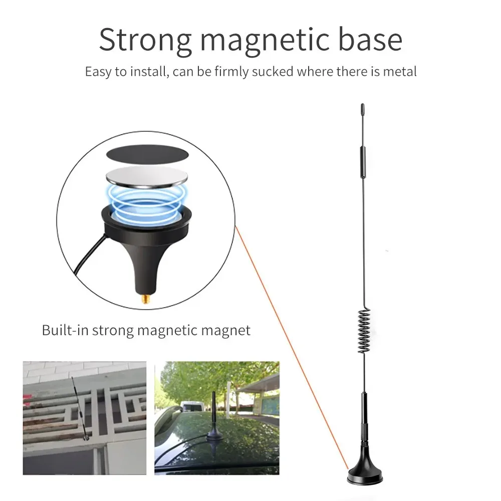 KEBIDU 12dBi High Gain 4G LTE Magnetic Antenna 700‑2700MHz SMA Male CRC9 TS9 External Car Router LTE GSM Signal Booster Aerial