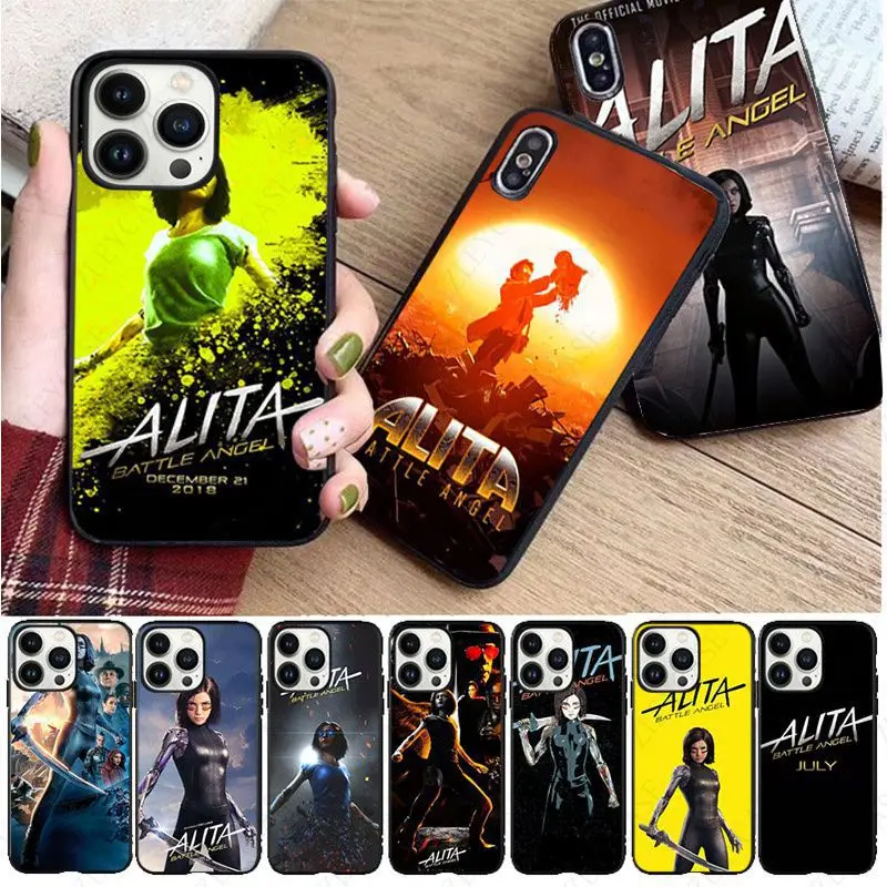 Funda de teléfono Alita Battle Angel para iphone, carcasa suave para 15Pro, 14Pro, 11Pro, 12, 13Pro, xs max, 7, 8, SE, XR, 12mini, 15plus