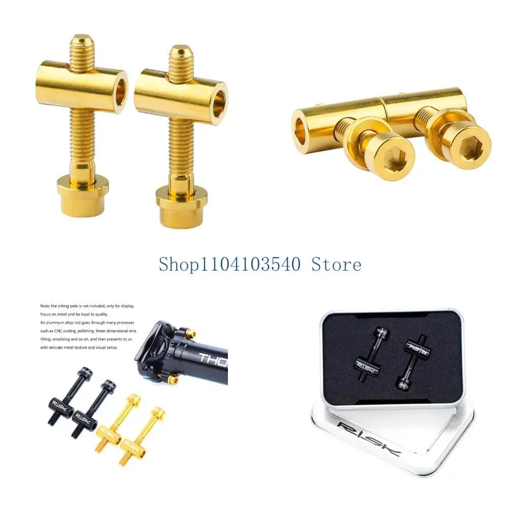 

02DC Reliable Fixing Screws M5x30mm Bolt Nut Washer Set for Seatpost Cycling Bolts