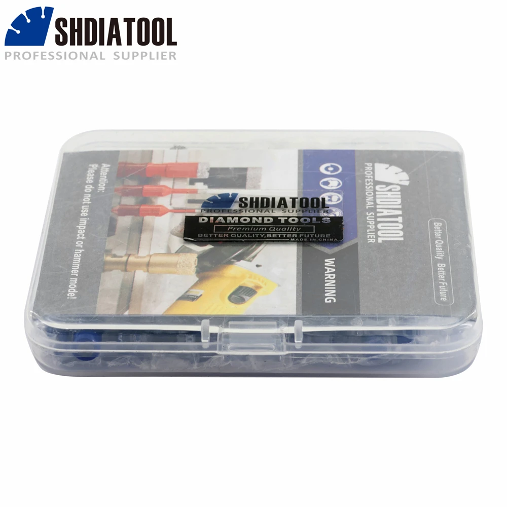 SHDIATOOL 5-12mm Diamond Drill Bits Set Hex Shank Hole Saw Opener For Porcelain Tile Marble Ceramic Hand Tool Accessories