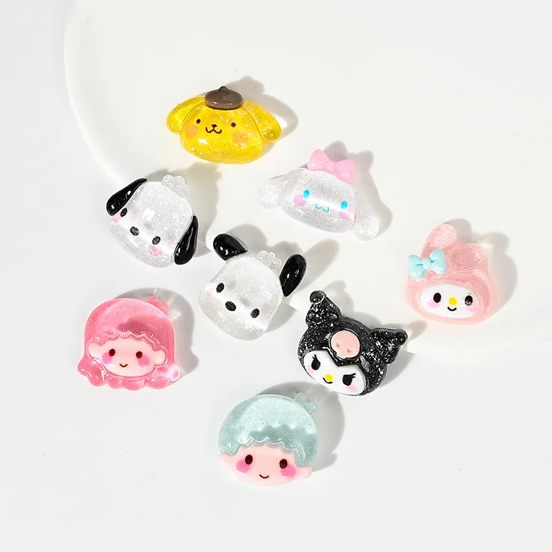 24pcs/Lot Mini Resin Dog Girl Boy Flatback Cabochon Miniature Pattern Applique Ornament Craft DIY Earring Accessories