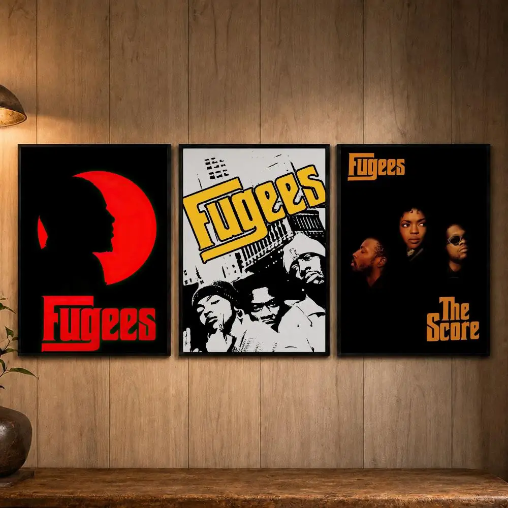 Hip Hop Group Fugees Poster Self-adhesive Art Poster Decoracion Painting Wall Art White Kraft Paper Home Decor