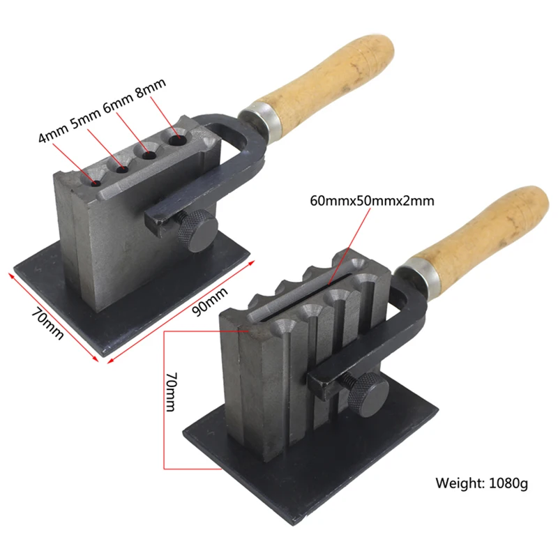 Gold/Silver/Metal Eu Molding Groove Ingot Mould Jewelry Tools Size Adjustable Jewelry Tools Oil Groove Chisel Wooden Handle Moul