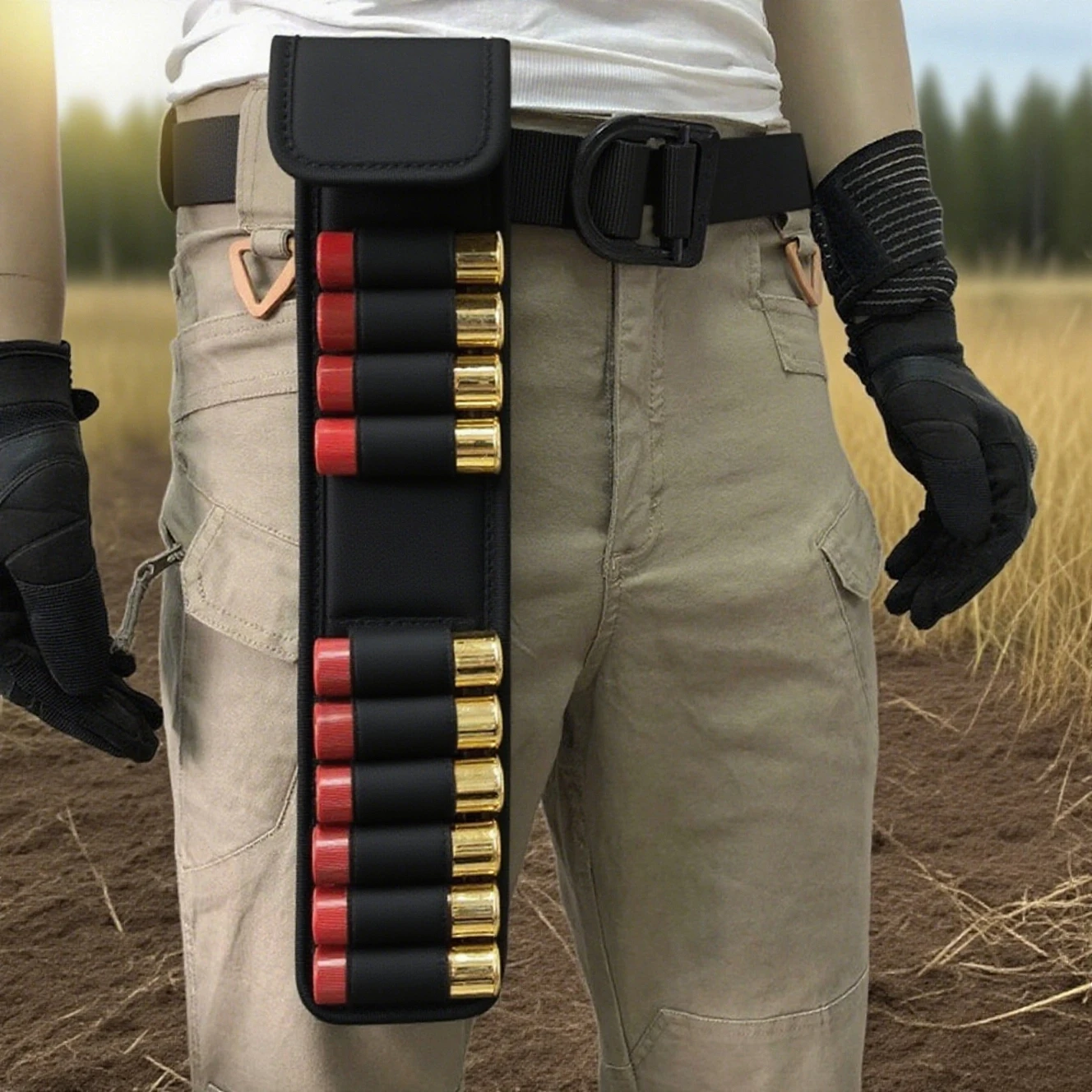 Bolsa táctica MOLLE para 16 cartuchos 12GA – Bandolera Airsoft - imagen 5