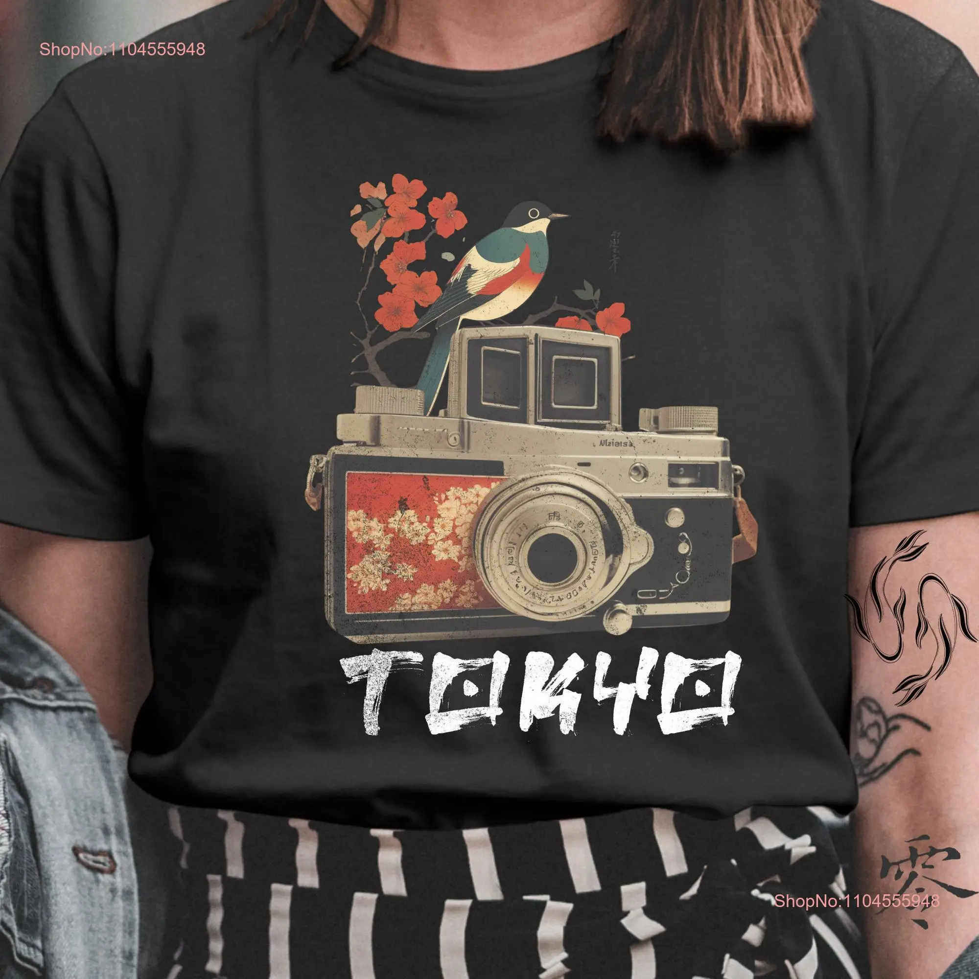 

Уникальная фотография, японская рубашка с птицей, Токио, футболка в уличном стиле, уличная одежда, подарок для друга с длинными или короткими рукавами