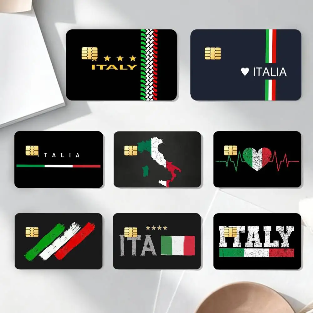 

I-Italy Flag Credit Card HD Stickers Game Card Decal Card Matte Film Skin Small Chip Waterproof Sticker