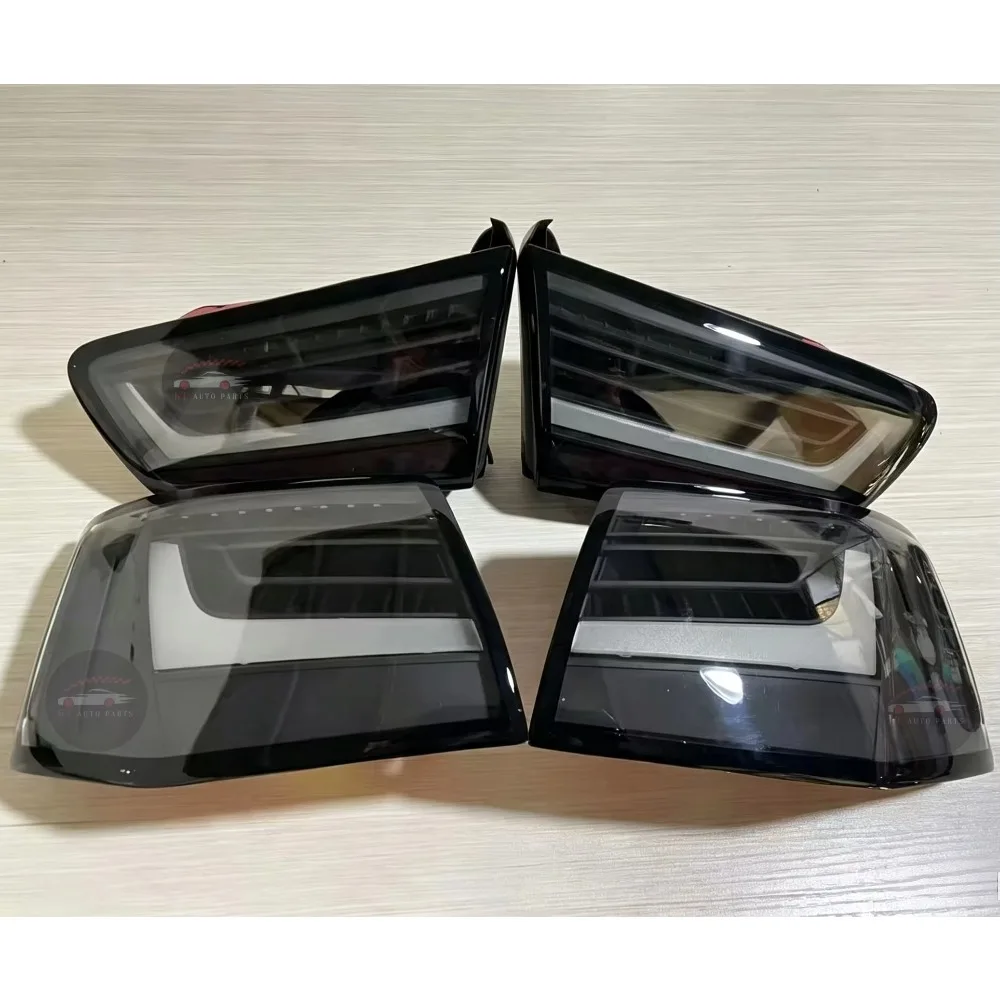 A Set Clear Handmade Taillight For Audi A6 C7 2016-2018 Smoked Rear Lamp Venom Tail Light