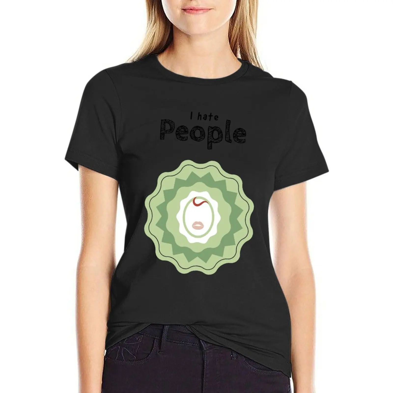 

Drag Race Willow Pill - I Hate People T-Shirt female heavyweights sweat blanks workout shirts for Women