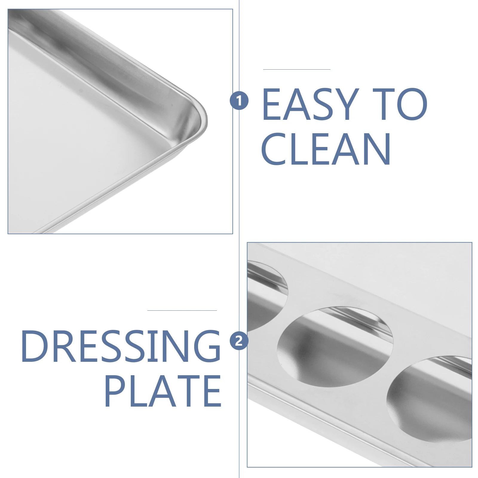 

Stainless Steel Medical Tray Rectangular Dispensing Tray For Injection Equipment Nurse Dressing Surgery Tools Hospital Clinic