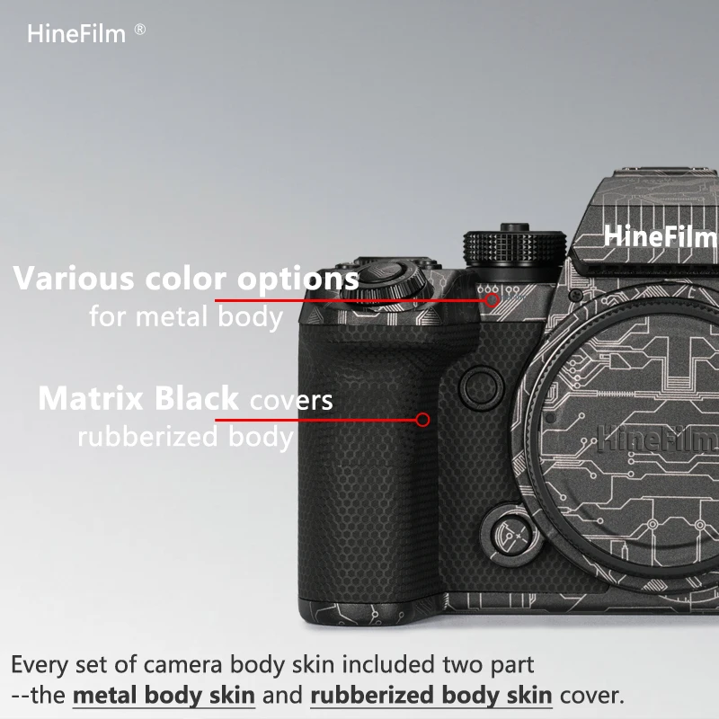 Hinefilm الجلد لباناسونيك DC-S1RII كاميرا ملصق S1RM2 الجلد الواقي ل Lumix S1R2 كاميرا حامي S1 RII التفاف ملصق