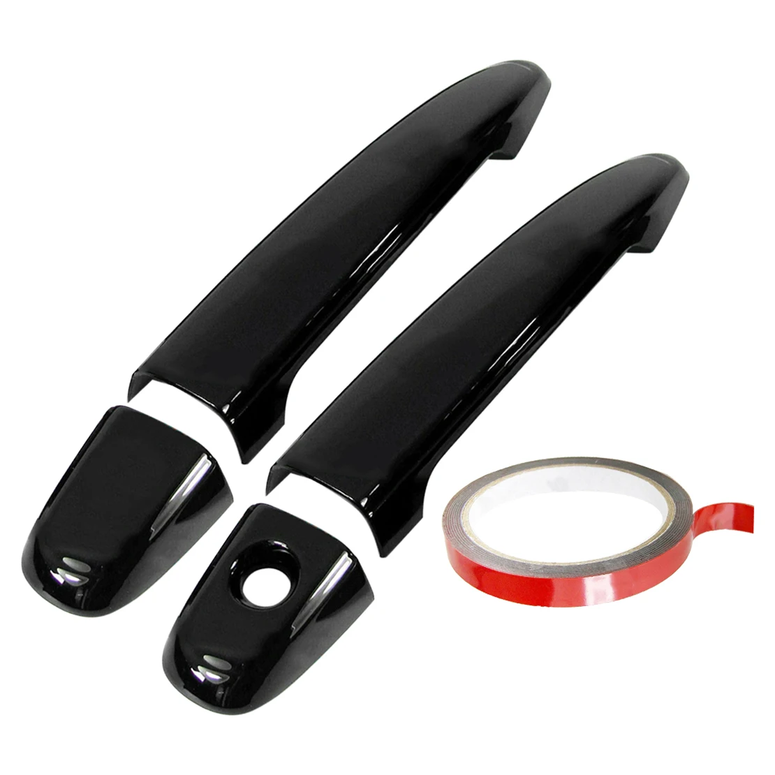 1 Set Exterior Door Handle Cover Trim Cap Key Hole Glossy Black ABS Fit for Lexus SC430 2002 2003 2004 2005 2006 2007 2008-2010
