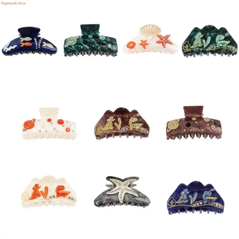 

Q5WE Fashionable Shark Acrylic Hair Claw Clip Hair Accesories For Everyday Use