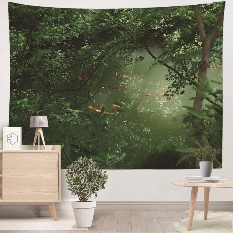 VIKAMA Beach Pavilion Sunset Tapestry Wall Hanging, 6 Designs, Wall Decor for Bedroom Living Room Dorm