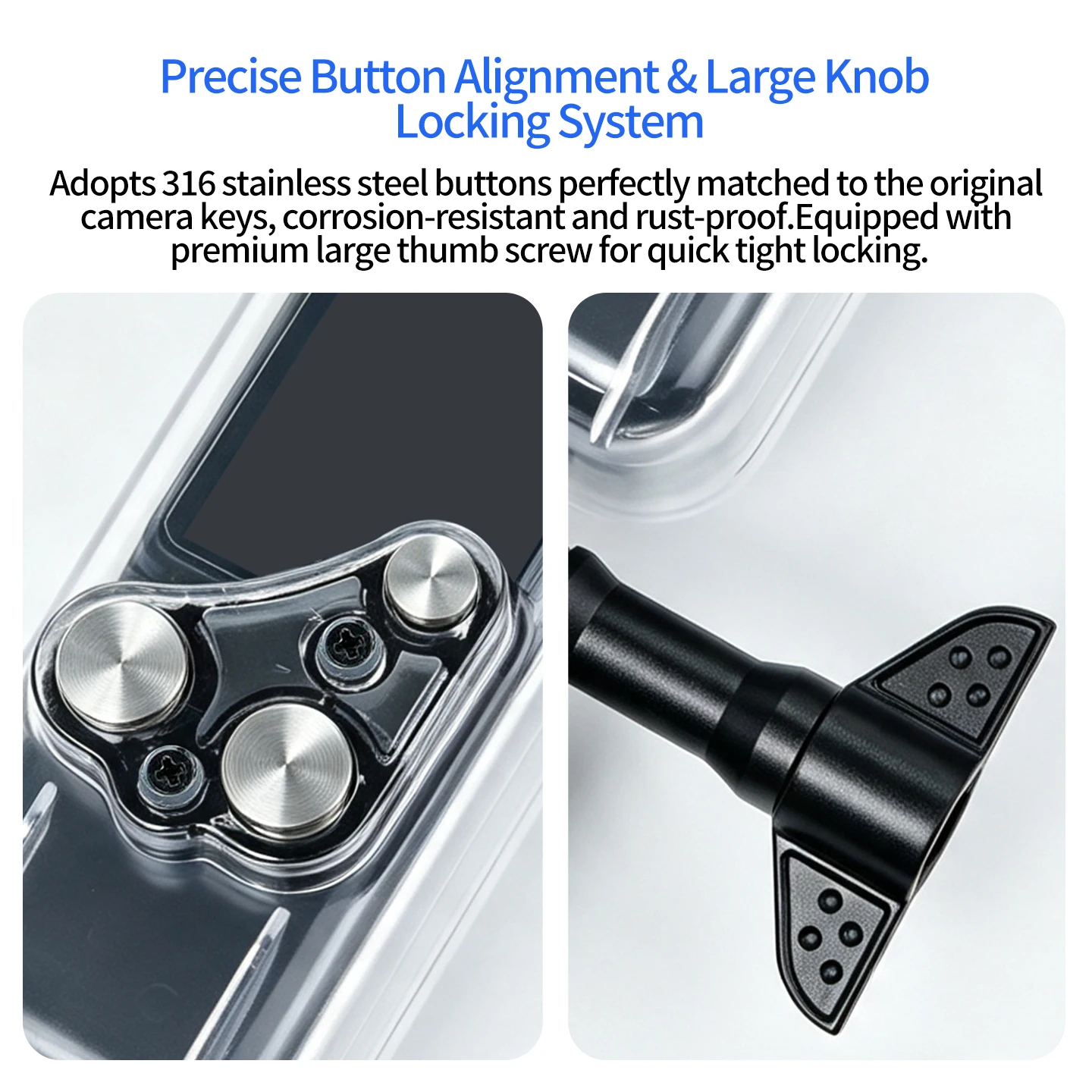 50m IPX8 Unterwassergehäuse für DJI Osmo Pocket 4P Kamera-Gimbal, hochtransparente, verzerrungsfreie Linsenabdeckung, beschlagfrei, kratzfest – Detail 5
