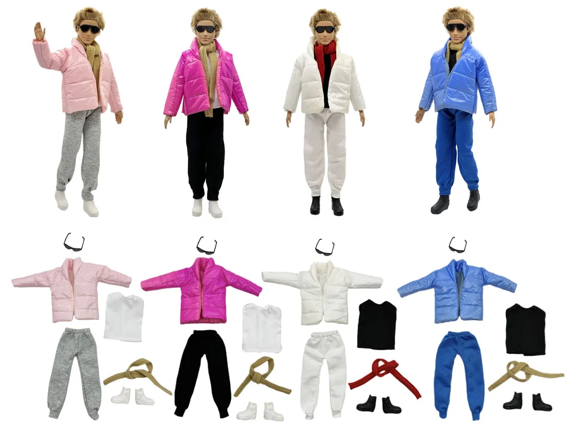 

1 Set Ken Cloth Handmade Doll Accessories Down Jacket Set for 30cm 12inch Ken Doll Kids Gift
