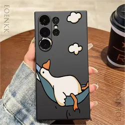 Interesting Duck Print Phone Case For Samsung Galaxy S24 S23 S22 S21 S20 Ultra Plus FE A32 33 34 A52 53 A54 A71 A72 A73 5G Cover