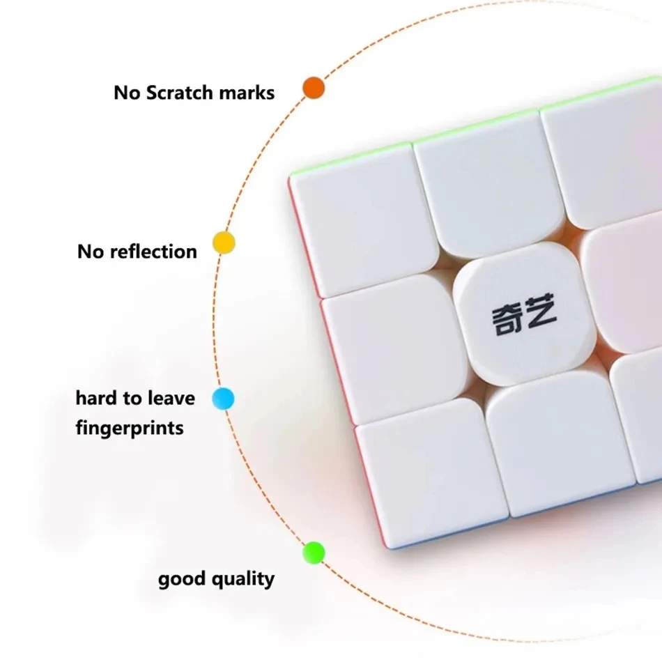 QiYi QiMeng Plus 3x3 90mm Stickerless Magic Cube Big 3x3x3 Speed Cube 9cm Antistress Cubes Learning Educational Puzzle Cubes Toy