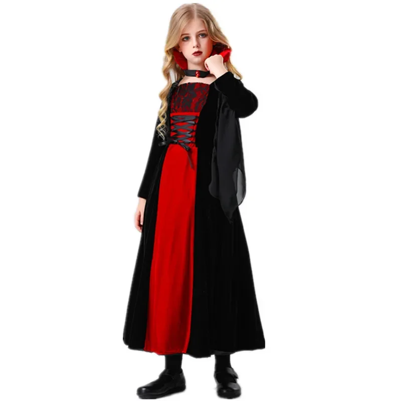 

Hight Quality Zombie Queen Halloween Kids Vampire Prince Costume