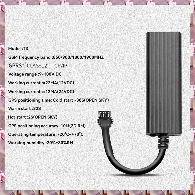 2025 T3 Car GPS Tracker 9-100V Wide Voltage Built-In Antenna Vibration Alarm System Real-Time Anti-Theft GPS Tracking,T3 Car GPS
