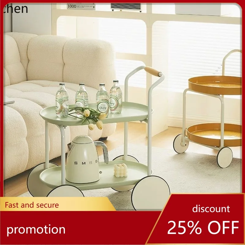 

Современный минималистичный диван ZML, мобильный журнальный столик для небольшой квартиры, маленькая тележка