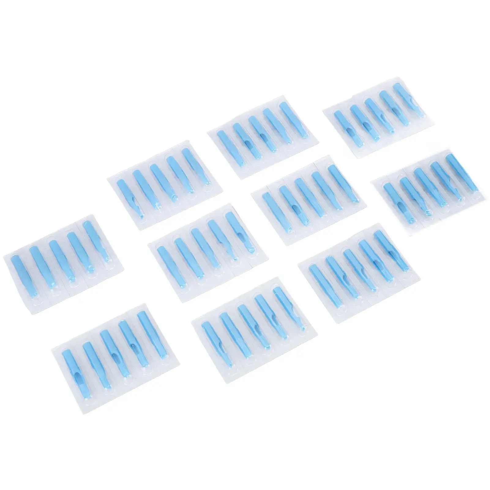 50PCS Professional Disposable Tattoo Needle Tips - Blue Plastic Accessories, 15FT for Precise Application