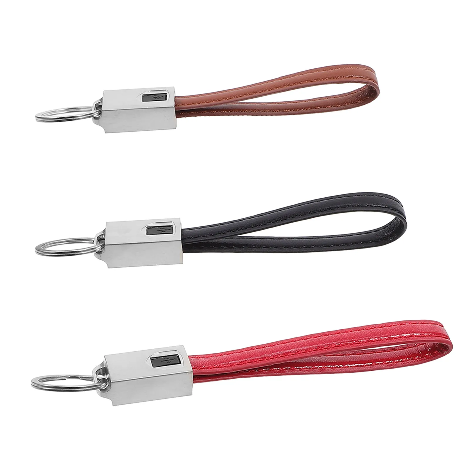 3Pcs Keychain Data Cable Charger Cord Type C Connector Fast Charging Cable Phone Lanyard USB C Compatible for Note 7 S8