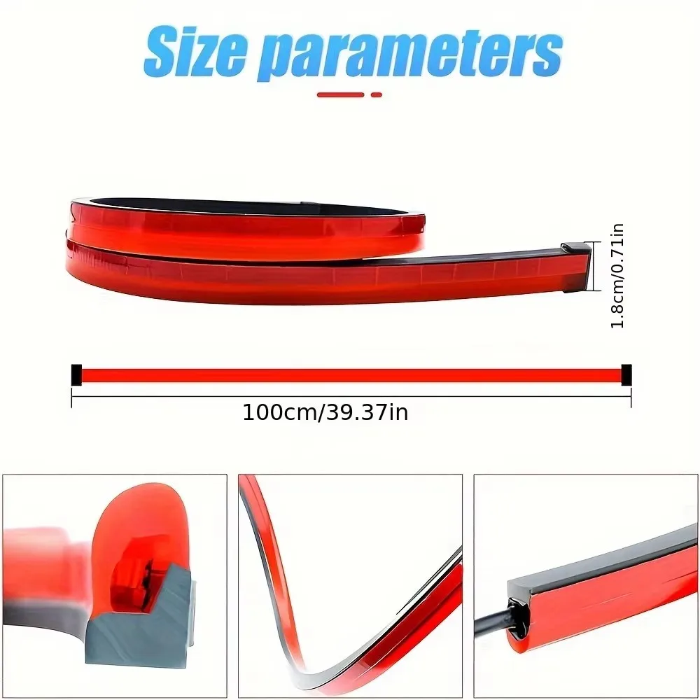 Lampu Rem Ketiga Belakang Mobil 100Cm Lampu Peringatan Multi-mode Strip LED Lampu Hias LED Bar Lampu Berhenti Fleksibel Sinyal Belok
