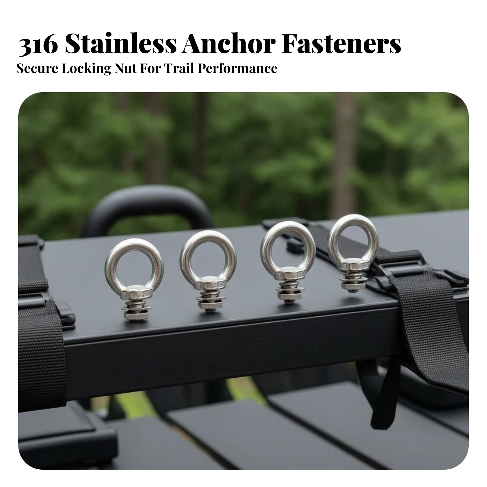4 Pieces Stainless Steel M8 Eye-Bolt Anchors Anti-Rust Eye-Bolt Anchors with Lifting Rings Fasteners Easy to Use